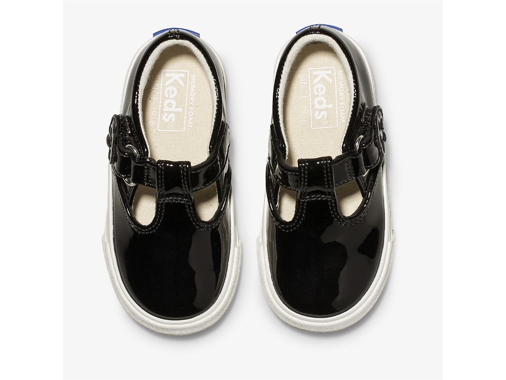 Keds Daphne Patent Sneaker Djevojke Slip On Sneakers Crne | RS-09133