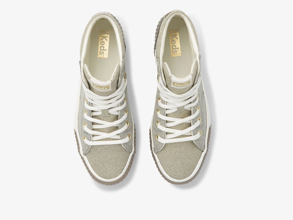 Keds Demi TRX Mid Metallic Canvas Ženske Lace Up Shoes Bakrene | RS-64747