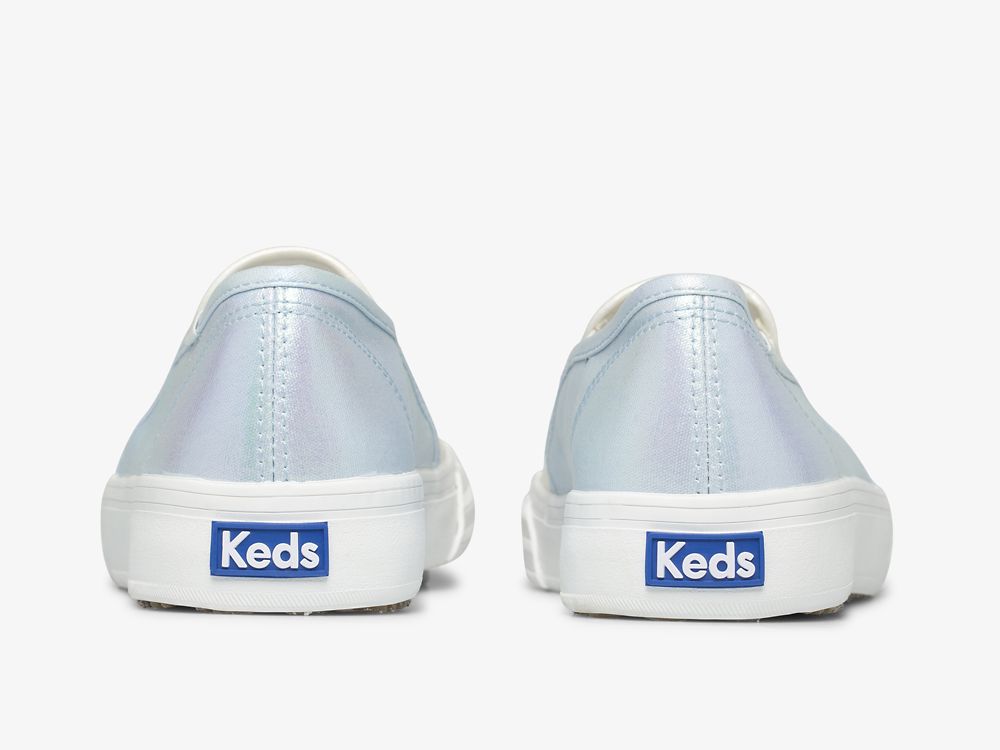 Keds Double Decker Iridescent Ženske Slip On Sneakers Krem Visebojne | RS-07746