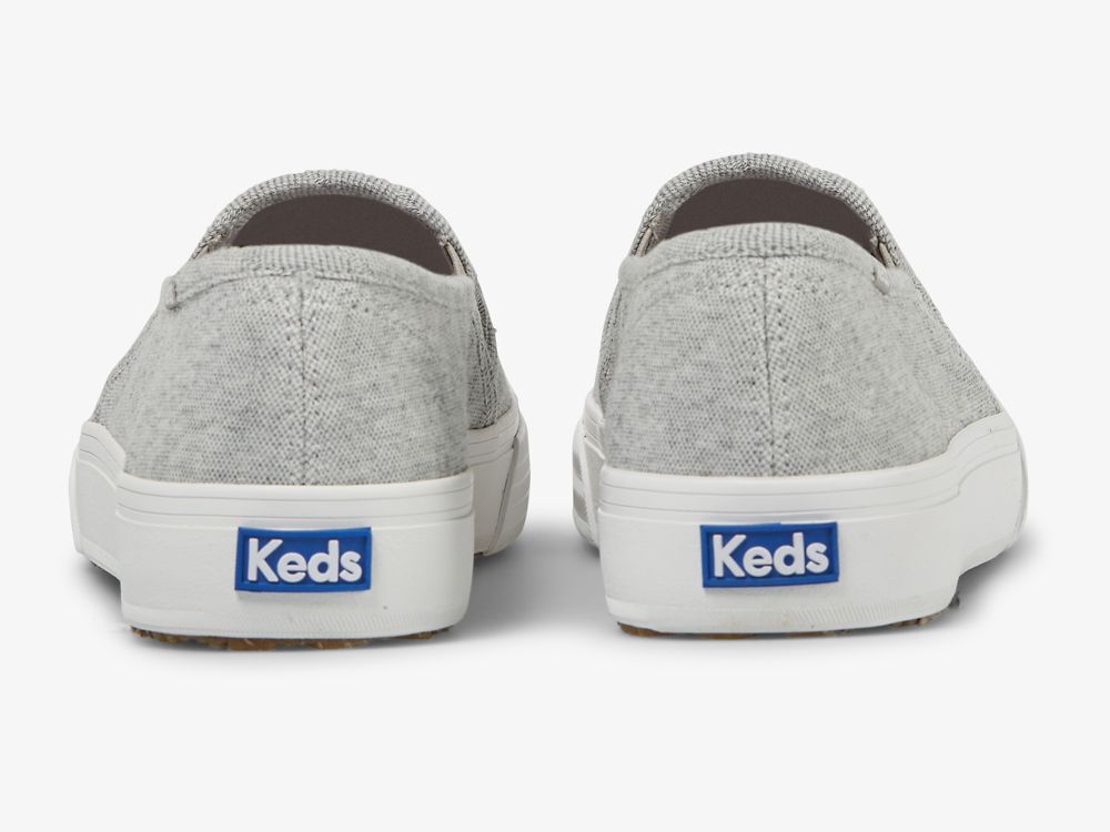 Keds Double Decker Jersey Ženske Slip On Sneakers Sive | RS-39902