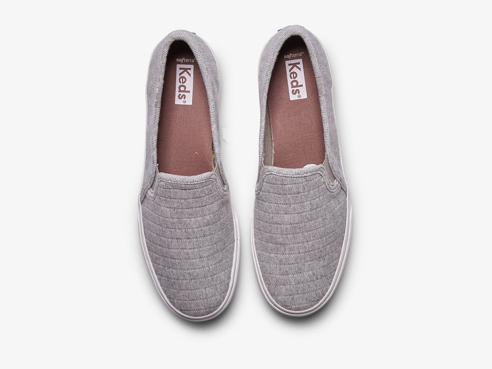 Keds Double Decker Jersey Ženske Slip On Sneakers Sive | RS-39902