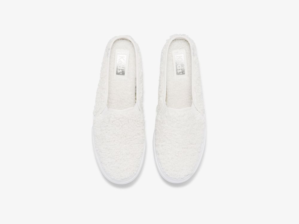 Keds Double Decker Mule Faux Shearling Ženske Papuče Krem | RS-64155