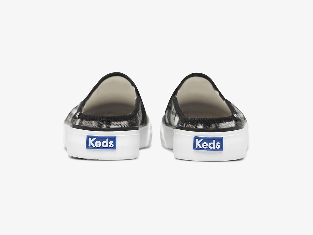 Keds Double Decker Mule Plaid Ženske Papuče Sive | RS-22755