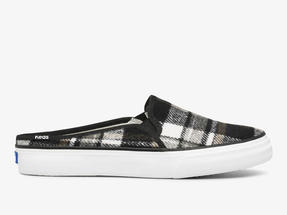 Keds Double Decker Mule Plaid Ženske Papuče Sive | RS-22755