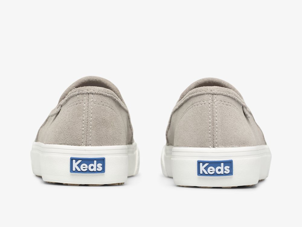 Keds Double Decker Perf Suede Ženske Slip On Sneakers Sive | RS-96756