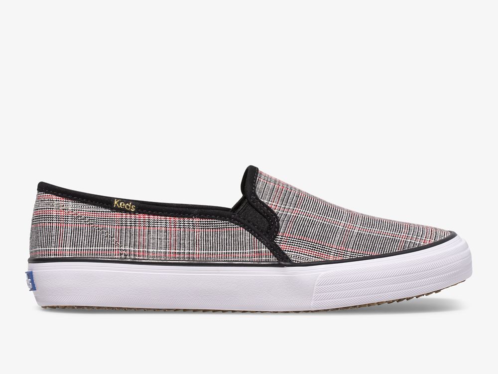 Keds Double Decker Plaid Ženske Slip On Sneakers Crne Visebojne | RS-53673