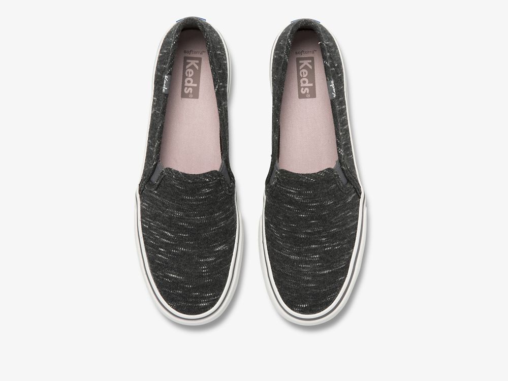 Keds Double Decker Speckle Jersey Ženske Slip On Sneakers Sive | RS-59115