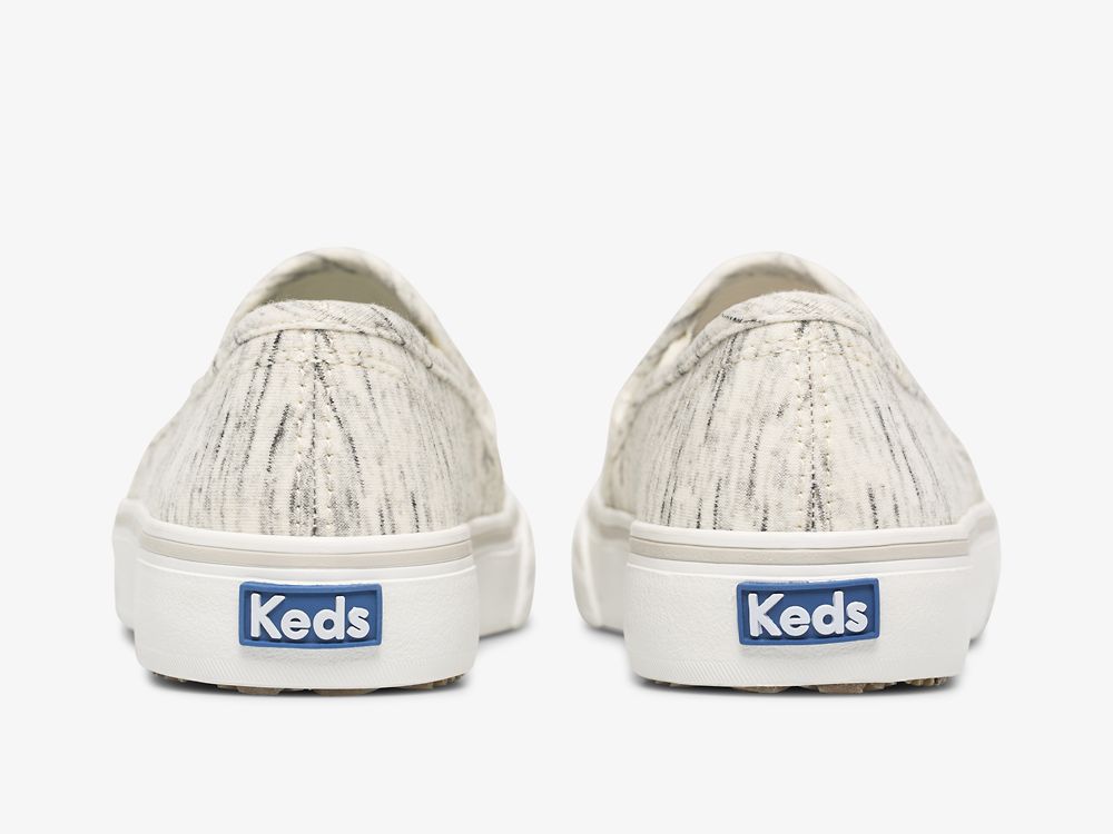 Keds Double Decker Speckle Jersey Ženske Slip On Sneakers Krem | RS-89160