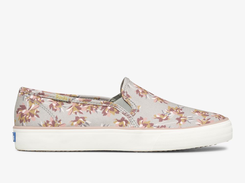 Keds Double Decker Spring Floral Ženske Slip On Sneakers Sive | RS-01504