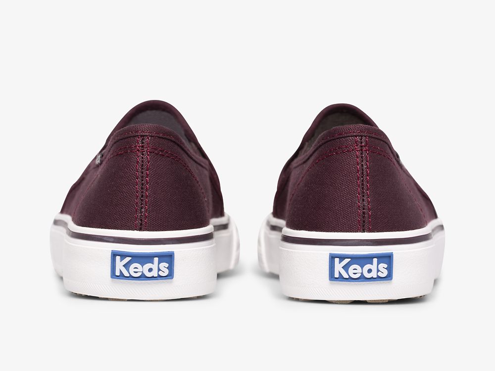 Keds Double Decker Tencel™ Ženske Slip On Sneakers Bordo | RS-62129