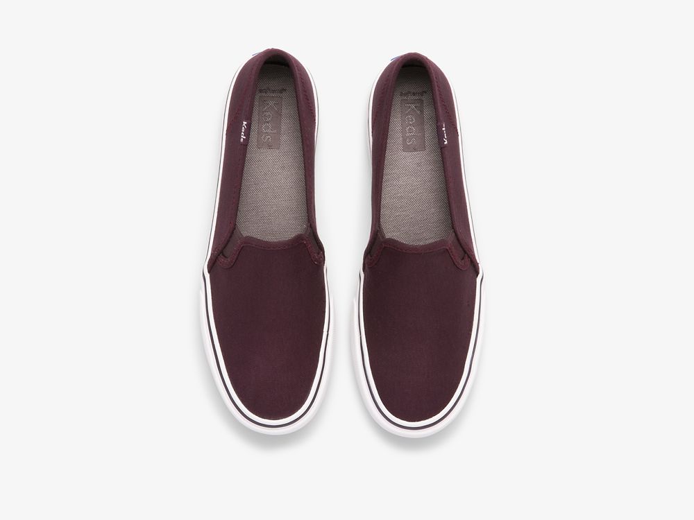 Keds Double Decker Tencel™ Ženske Slip On Sneakers Bordo | RS-62129