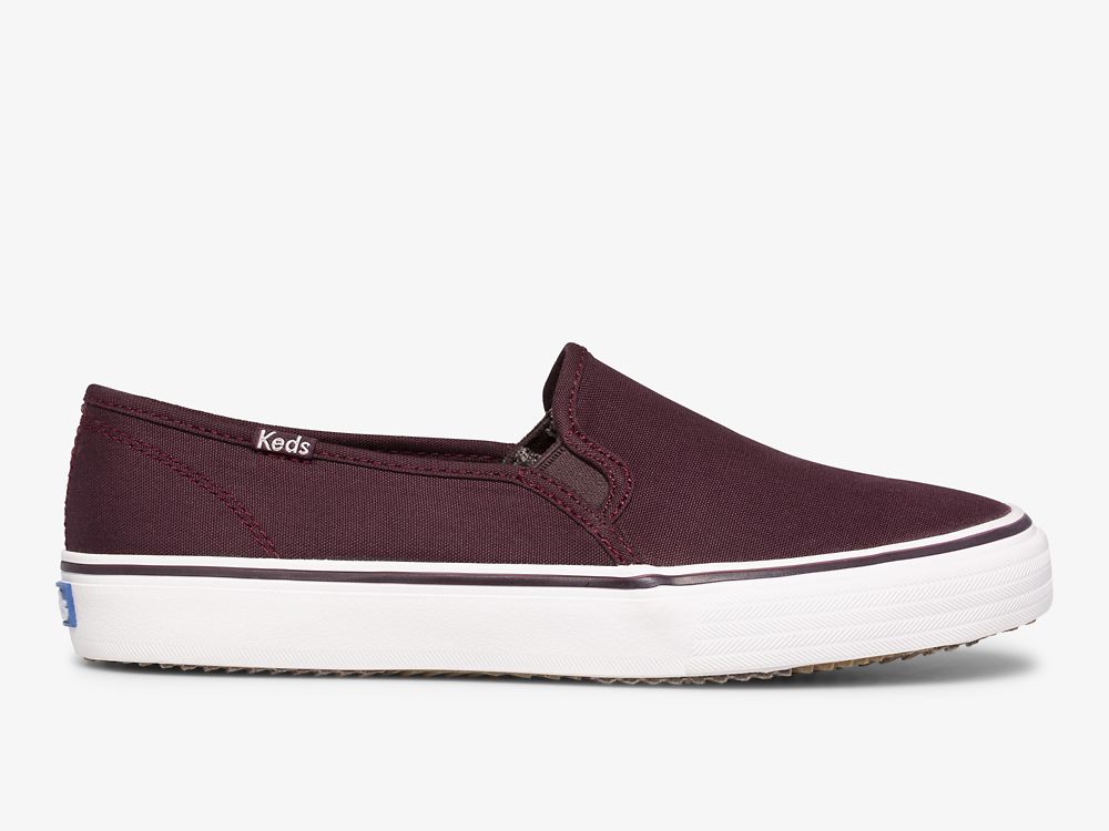 Keds Double Decker Tencel™ Ženske Slip On Sneakers Bordo | RS-62129