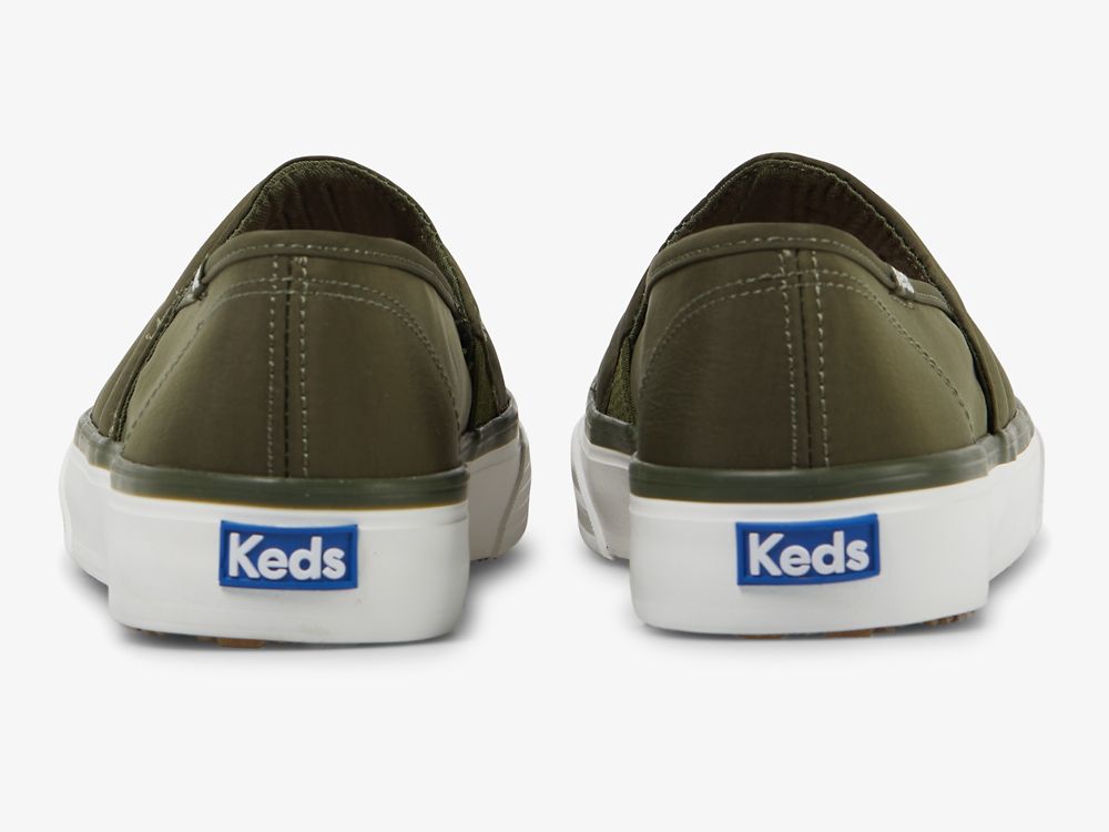 Keds Double Decker Wave Najlon Ženske Slip On Sneakers Zelene | RS-34254