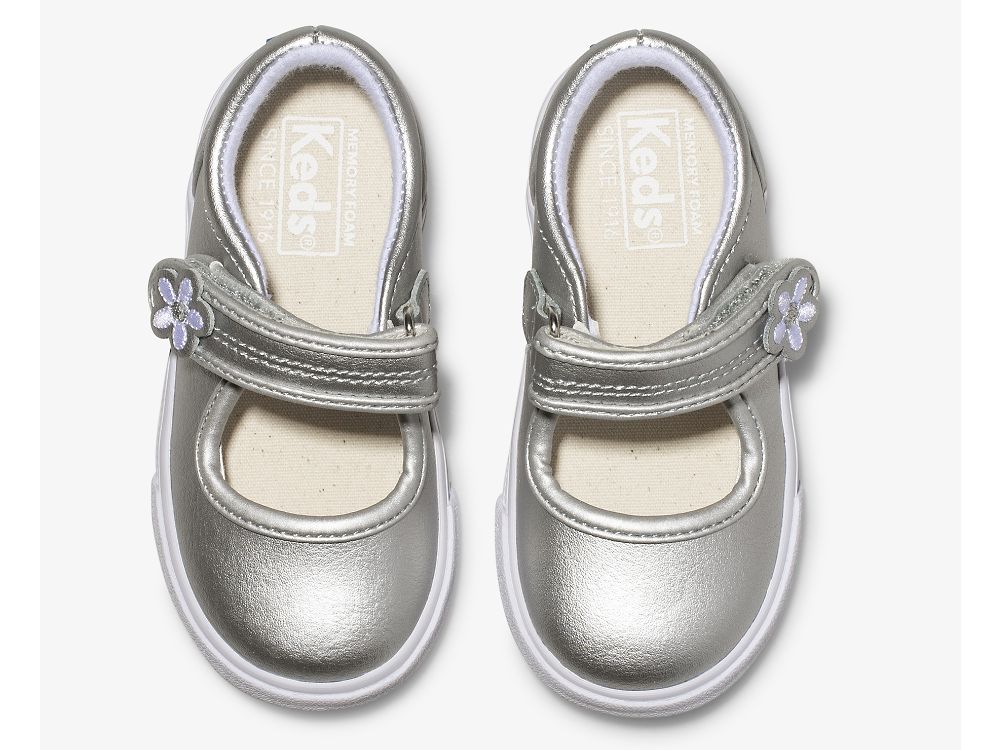 Keds Ella Mary Jane Djevojke Mary Jane Shoes Srebrne | RS-62950