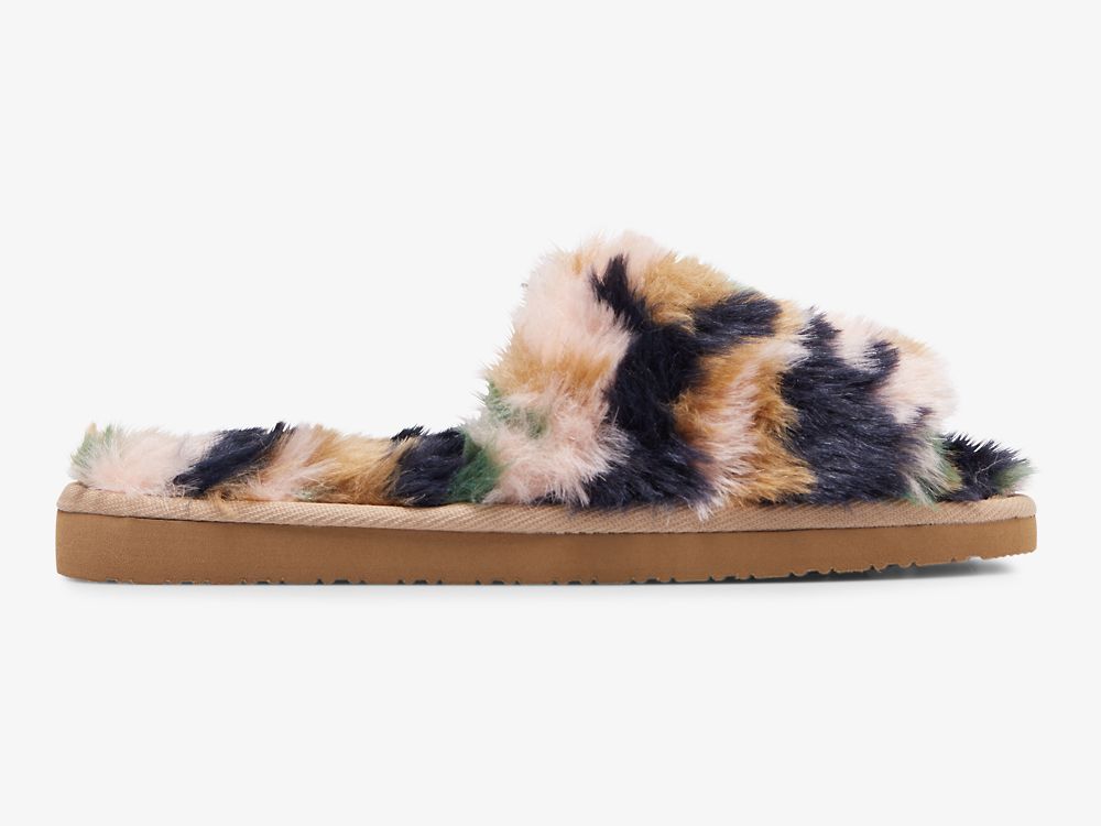 Keds Fuzzy Slide Slipper Ženske Papuče Zelene Maskirne | RS-75081