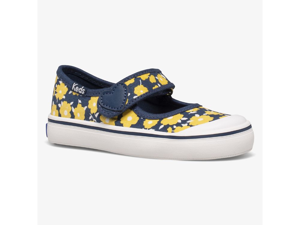 Keds Harper Djevojke Mary Jane Shoes Indigo Žute | RS-42568