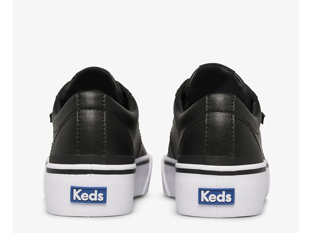 Keds Jump Kick Duo Koža Ženske Lace Up Shoes Crne | RS-16378