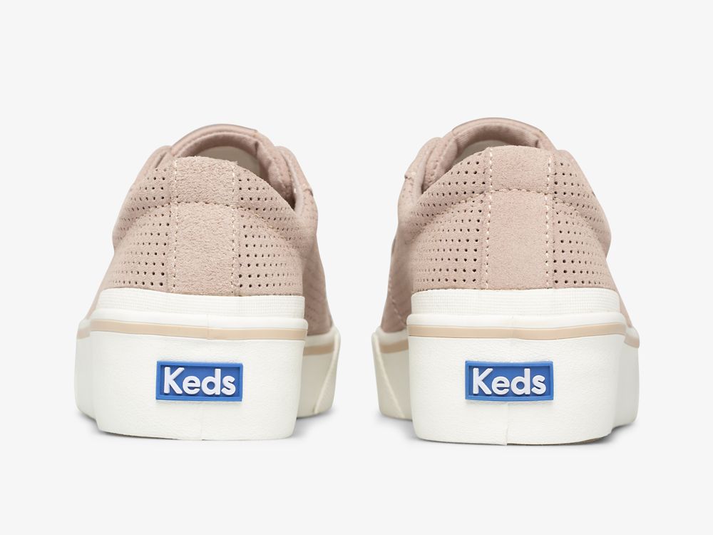 Keds Jump Kick Duo Perf Suede Ženske Lace Up Shoes Svijetlo Ljubičaste | RS-32206