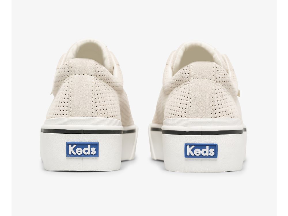 Keds Jump Kick Duo Suede Ženske Lace Up Shoes Bijele | RS-98624