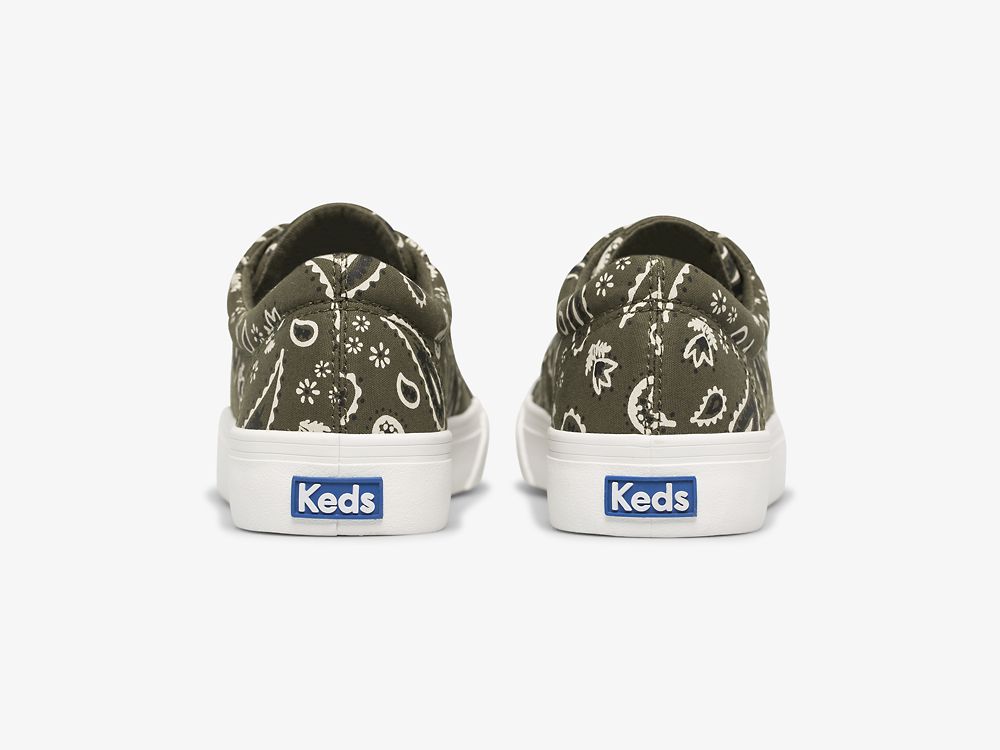 Keds Jump Kick Feat. Organic Bandana Ženske Lace Up Shoes Maslinasto Zelene | RS-01399