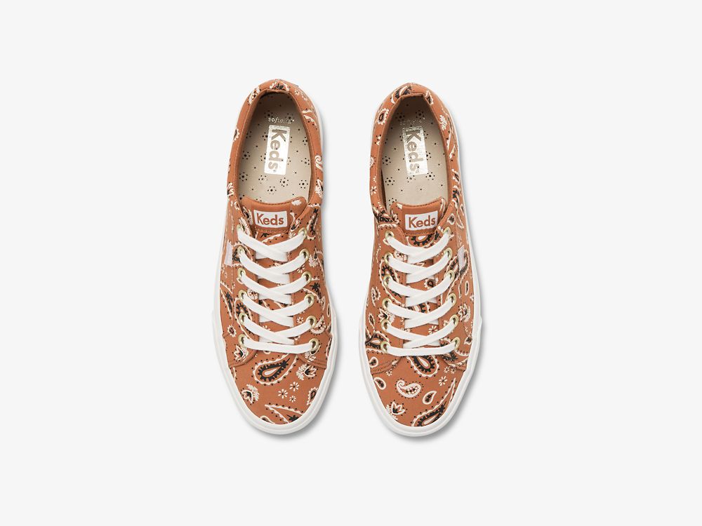 Keds Jump Kick Feat. Organic Bandana Ženske Lace Up Shoes Narančaste | RS-70075