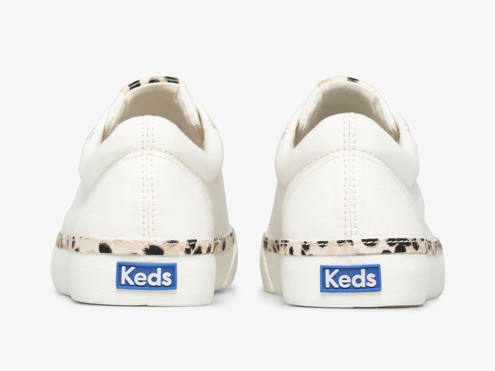 Keds Jump Kick Leopard Pop Canvas Ženske Lace Up Shoes Krem | RS-67971