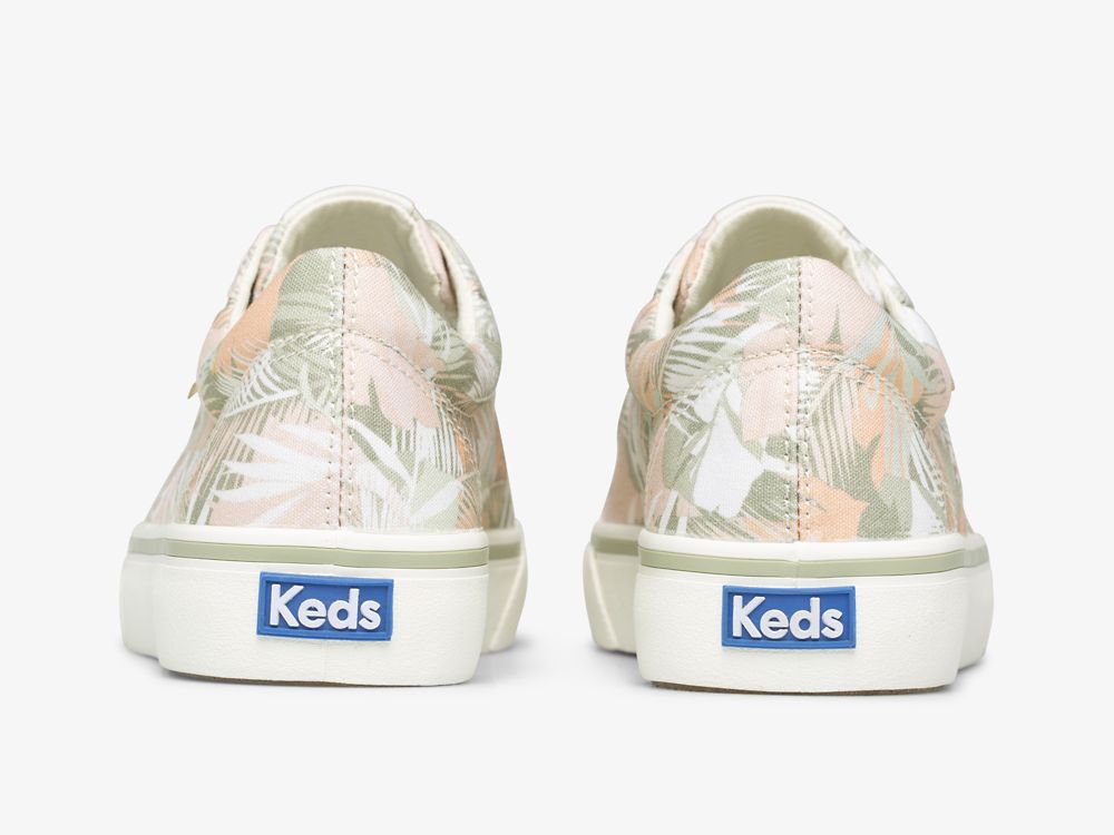 Keds Jump Kick Palm Canvas Ženske Lace Up Shoes Zelene Visebojne | RS-50435