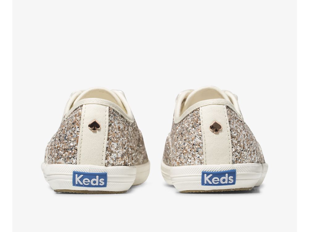 Keds Kate Spade New York Champion Glitter Ženske Lace Up Shoes Roze Zlatne Visebojne | RS-29208