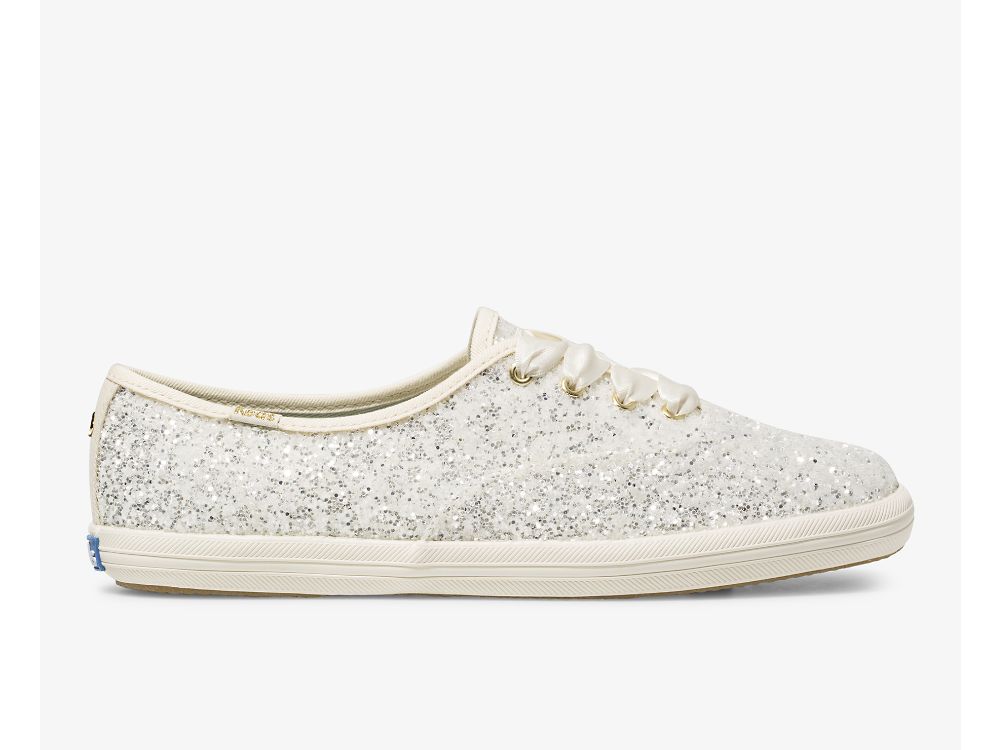 Keds Kate Spade New York Champion Glitter Ženske Lace Up Shoes Krem | RS-82243