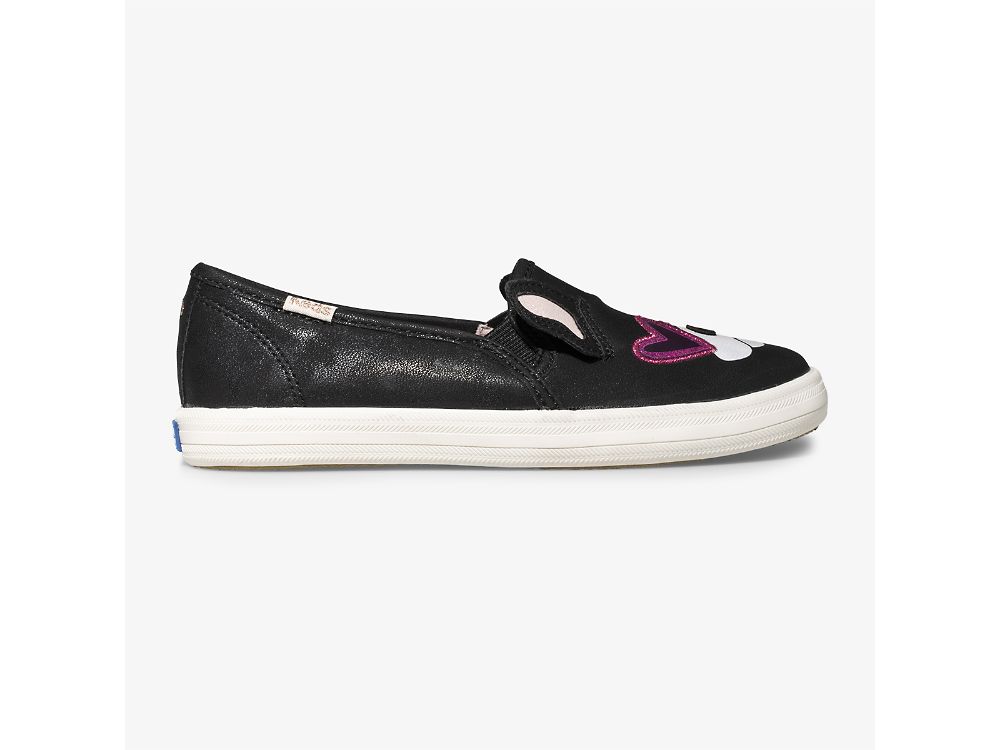 Keds Kate Spade New York Double Decker Francois Djevojke Slip On Sneakers Crne | RS-19133