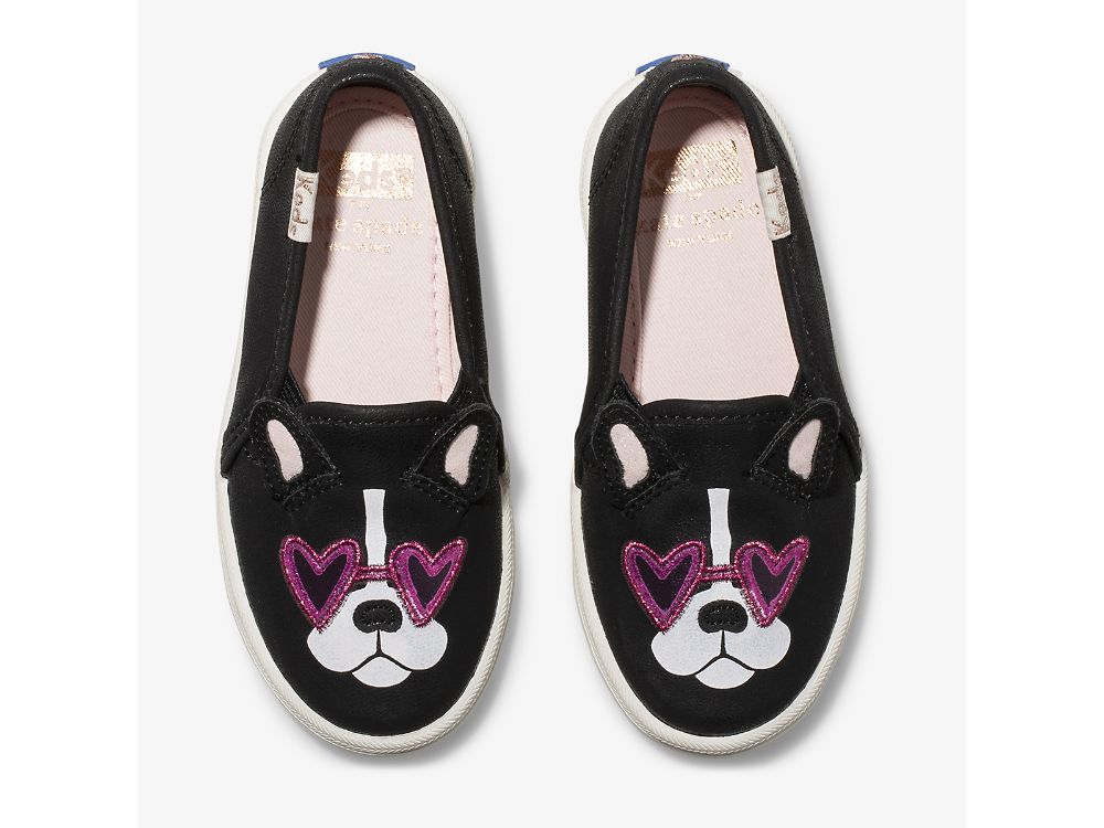 Keds Kate Spade New York Double Decker Francois Djevojke Slip On Sneakers Crne | RS-31958