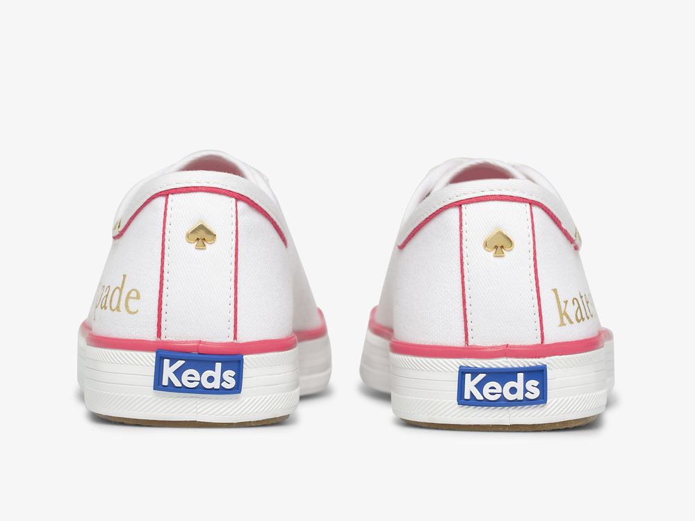 Keds Kate Spade New York Kickstart Foil Logo Ženske Tenisice Bijele | RS-14551