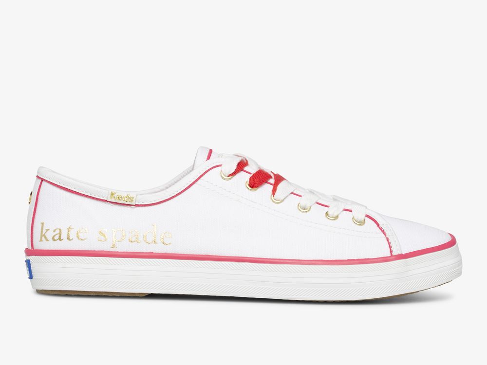 Keds Kate Spade New York Kickstart Foil Logo Ženske Tenisice Bijele | RS-14551