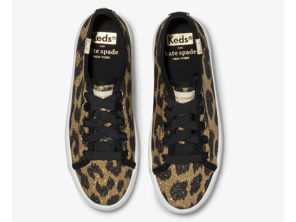 Keds Kate Spade New York Kickstart Glitter Leopard Djevojke Patike Leopard | RS-02102