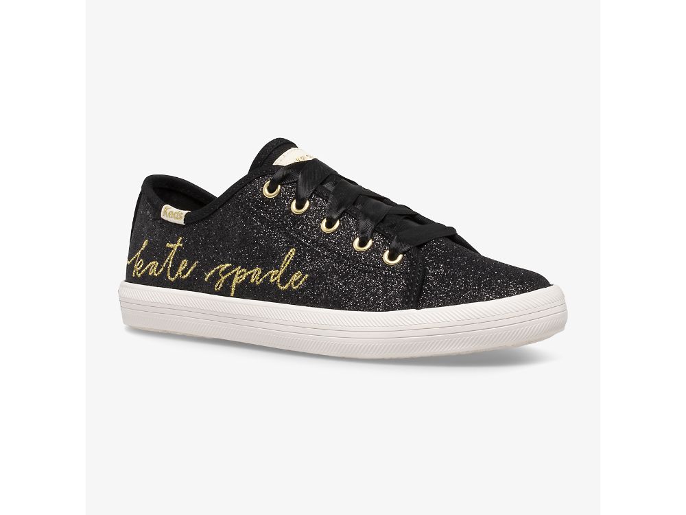 Keds Kate Spade New York Kickstart Glitter Djevojke Patike Crne | RS-03720