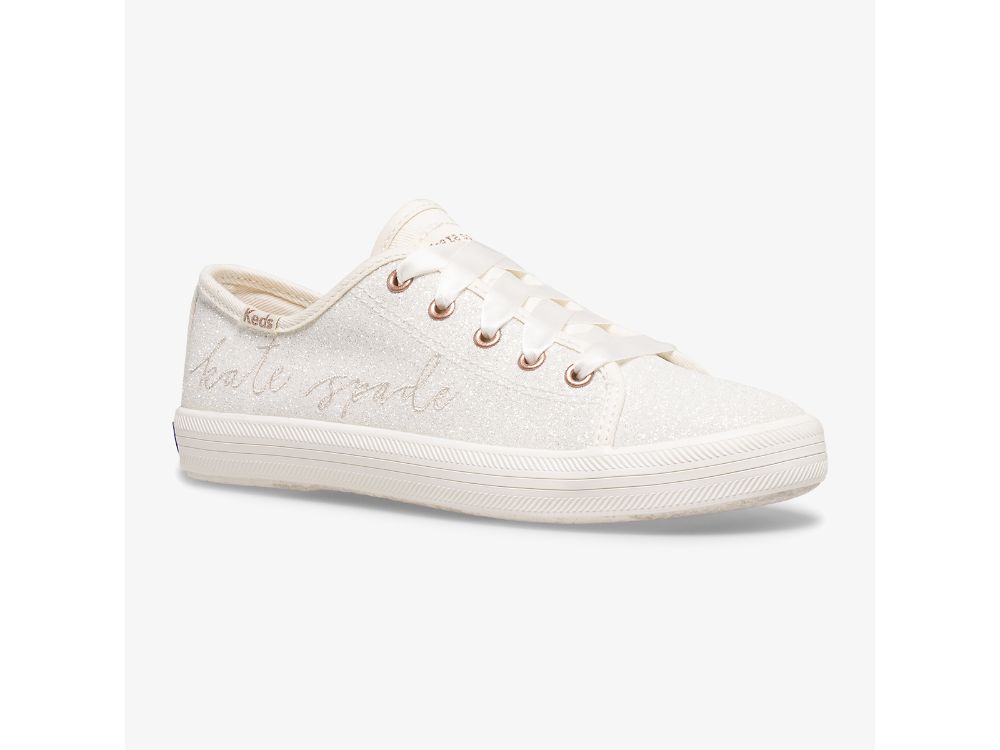 Keds Kate Spade New York Kickstart Glitter Djevojke Patike Bijele | RS-82627