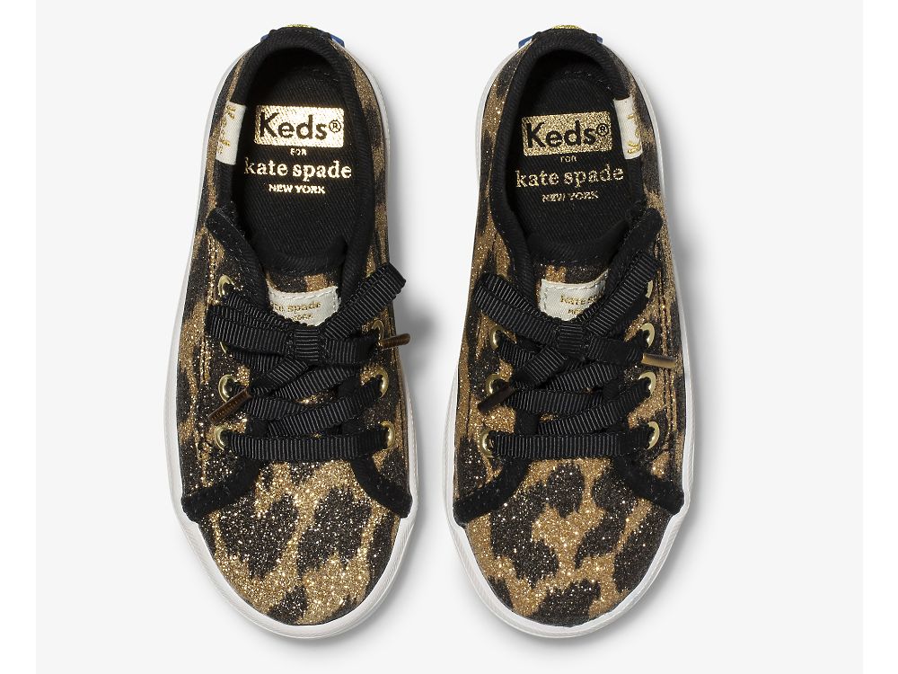 Keds Kate Spade New York Kickstart Jr. Glitter Leopard Djevojke Patike Leopard | RS-16300