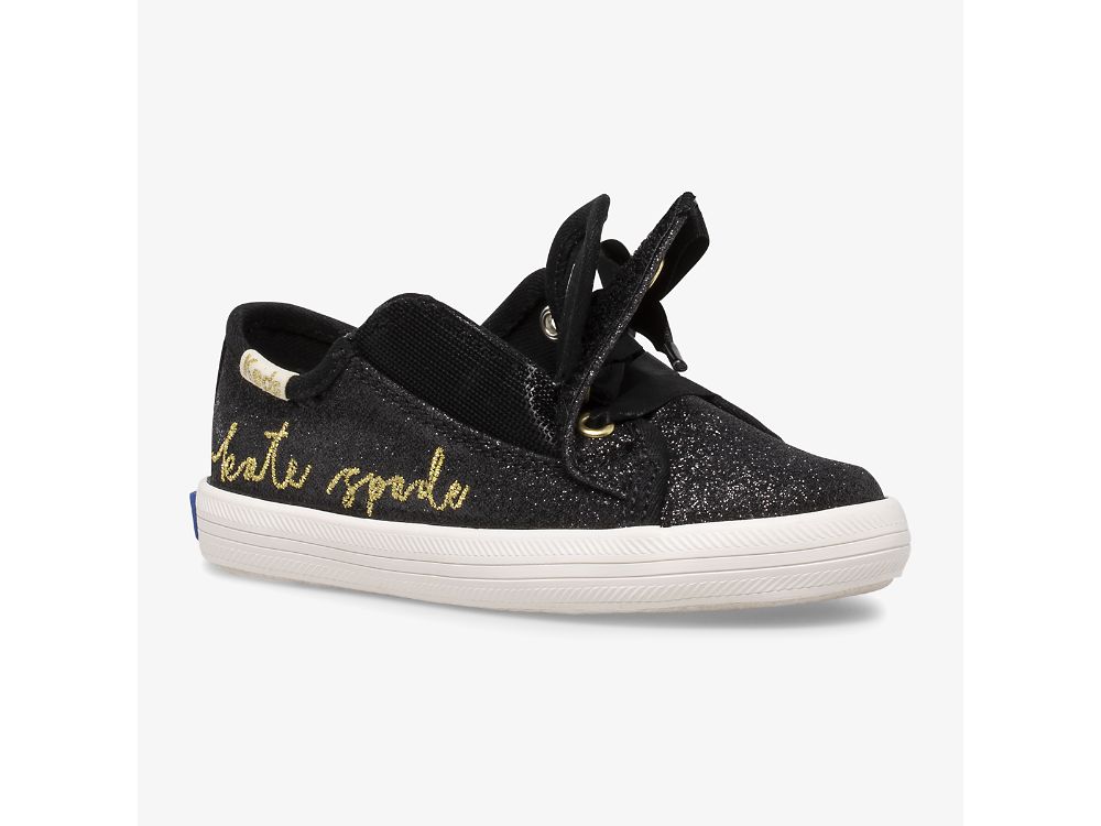 Keds Kate Spade New York Kickstart Jr Script Djevojke Patike Crne | RS-50971