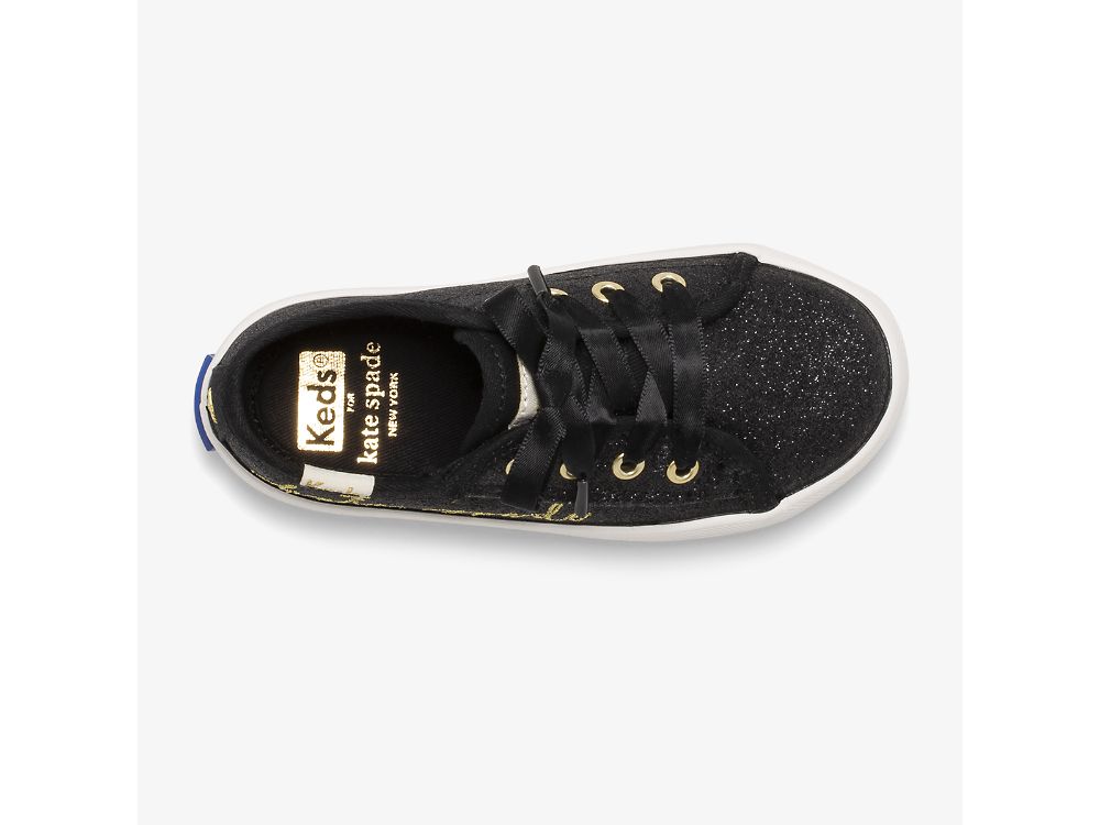 Keds Kate Spade New York Kickstart Jr Script Djevojke Patike Crne | RS-50971