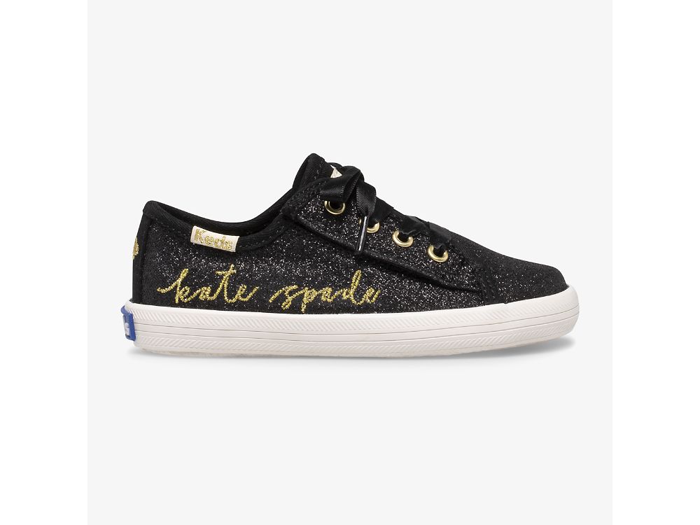 Keds Kate Spade New York Kickstart Jr Script Djevojke Patike Crne | RS-50971