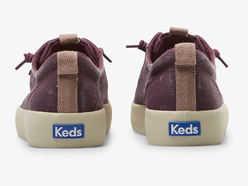 Keds Kickback Canvas Washable Ženske Lace Up Shoes Bordo | RS-91055