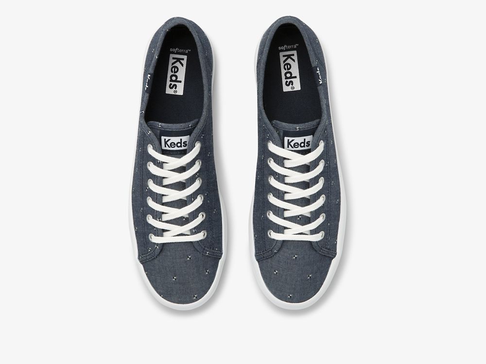 Keds Kickstart Dobby Jacquard Ženske Tenisice Tamnoplave | RS-48145