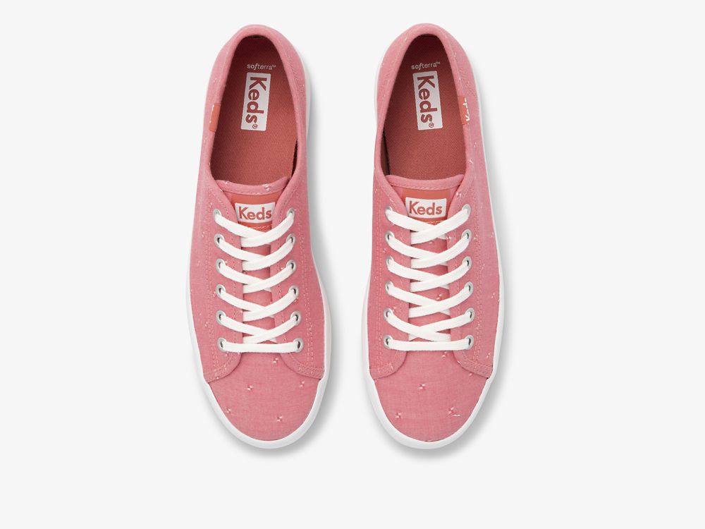 Keds Kickstart Dobby Jacquard Ženske Tenisice Crvene | RS-84054