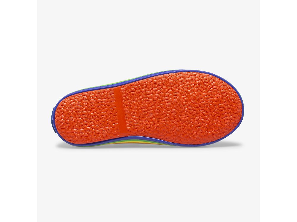 Keds Kickstart Koža Jr Rainbow Djevojke Koža Sneakers Bijele Visebojne | RS-56449