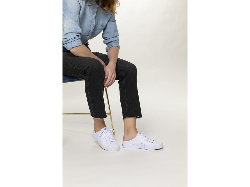 Keds Kickstart Mule Canvas Ženske Tenisice Bijele | RS-33698