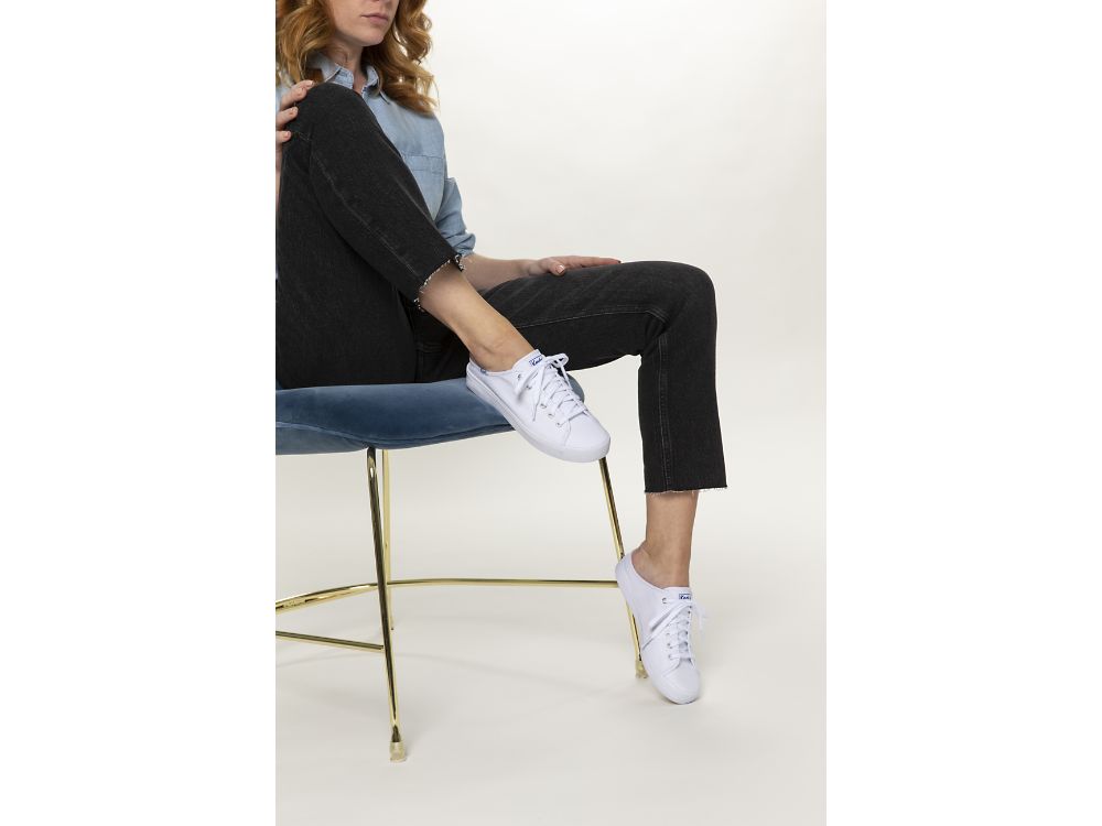 Keds Kickstart Mule Canvas Ženske Tenisice Bijele | RS-33698