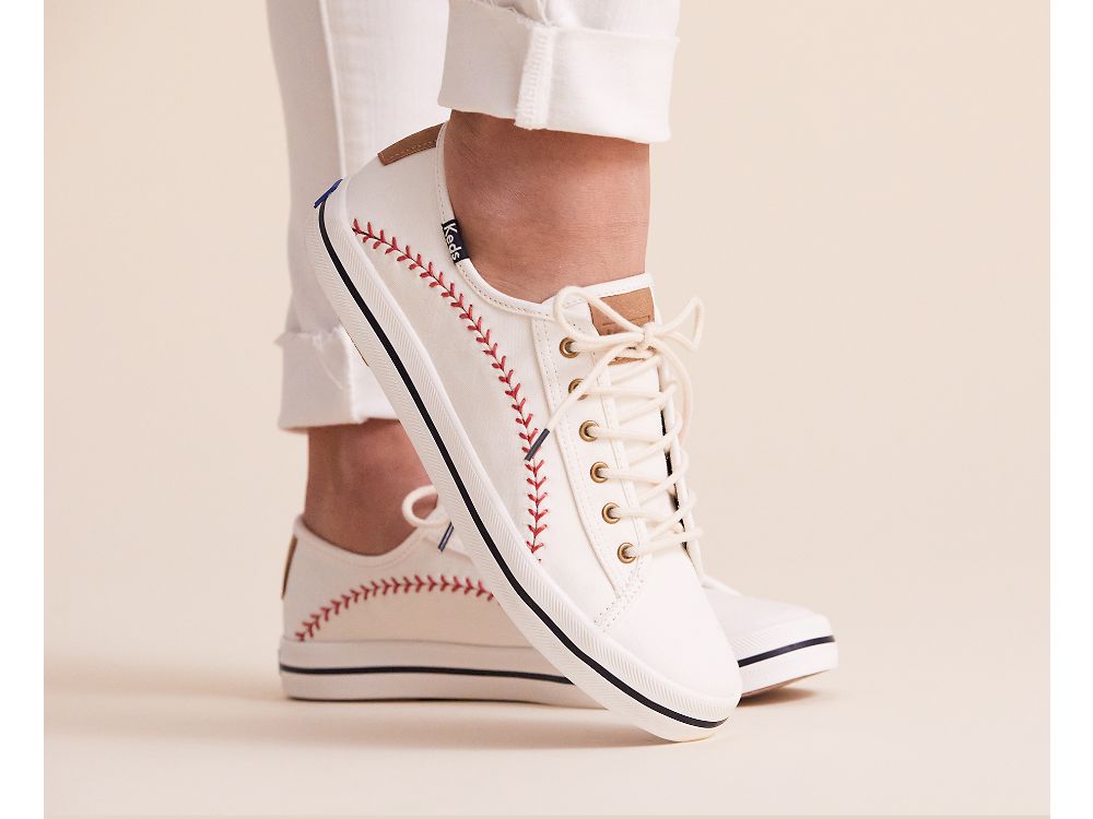 Keds Kickstart Pennant Canvas Ženske Lace Up Shoes Krem | RS-83213