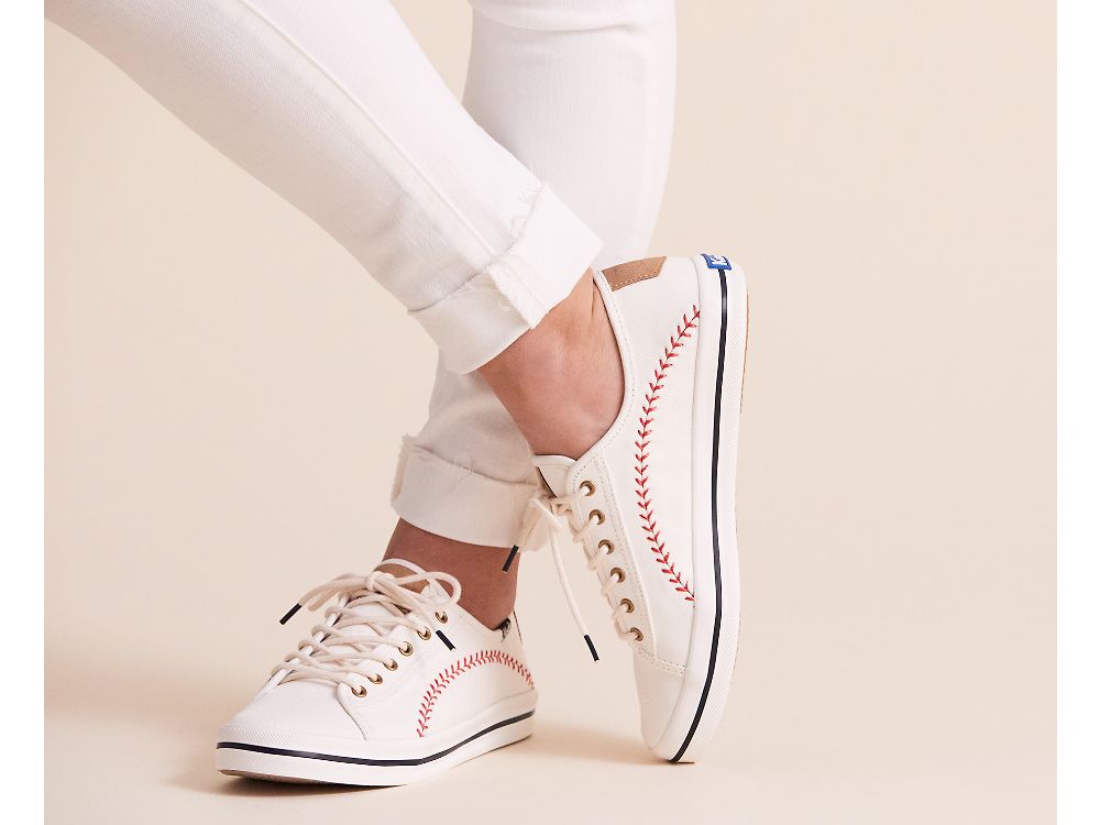 Keds Kickstart Pennant Canvas Ženske Lace Up Shoes Krem | RS-83213