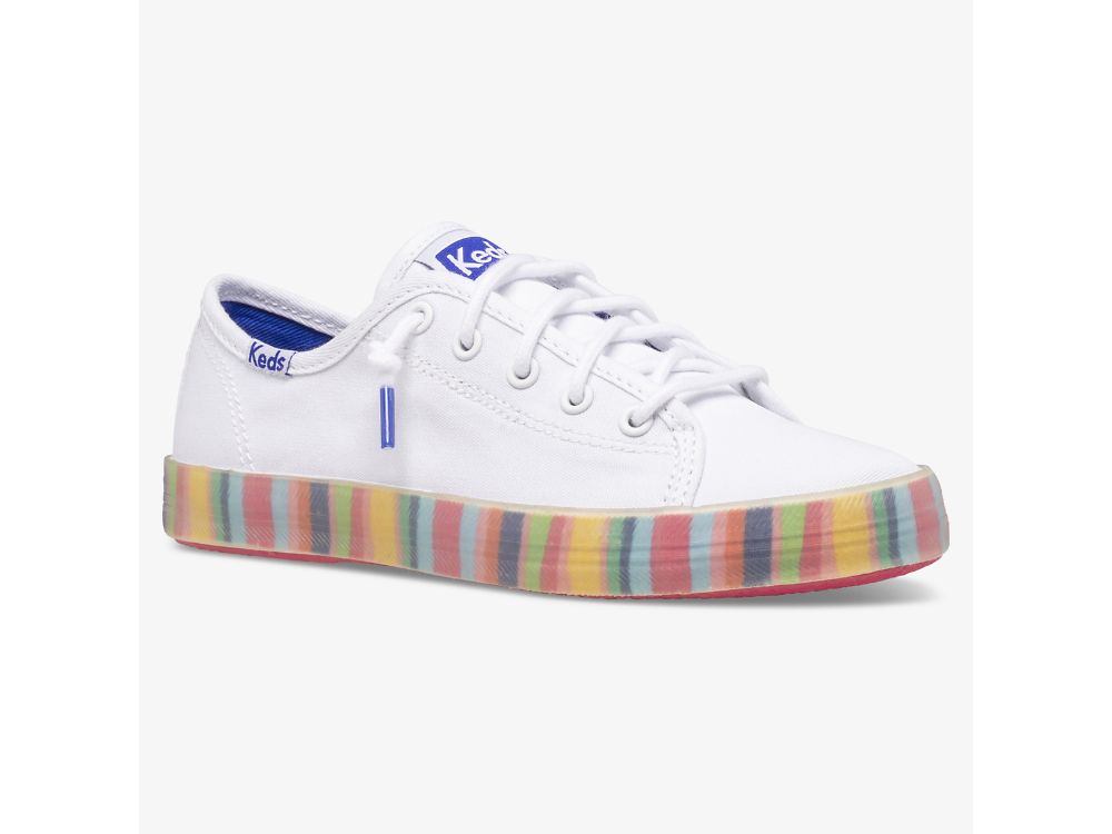 Keds Kickstart Seasonal Djevojke Patike Bijele Visebojne | RS-14569