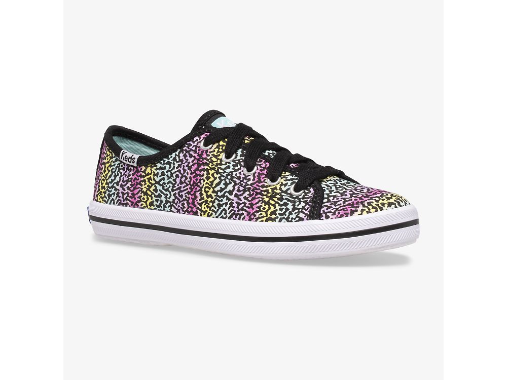 Keds Kickstart Seasonal Djevojke Patike Crne Visebojne | RS-61521